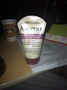 Handwashing  3-4 times an hour equals very chapped and sore hands.  This seems to be the best cream to help soothe my skin.  